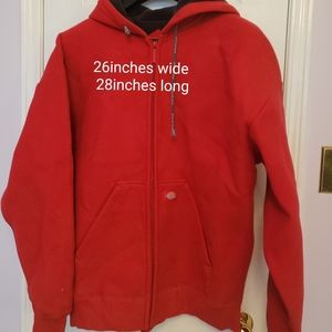 Dickies red heavy zip up hoodie-NEW XL